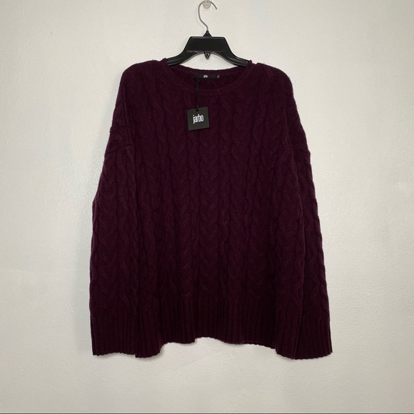 Jarbo Wool Cashmere Blend Cable Knit Sweater 2 M - Picture 2 of 8
